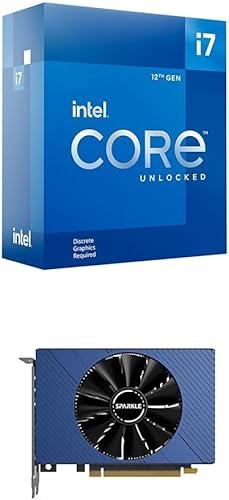 Intel Core i7-12700KF Procesador de escritorio para juegos 12 (8P+4E) núcleos de hasta 5.0 GHz desbloqueado LGA1700 Serie 600 Chipset 125W + tarjeta