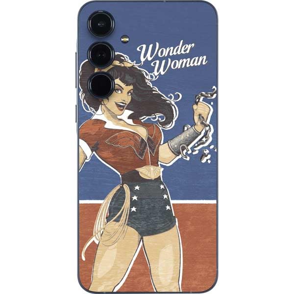Skinit Decal Phone Skin Compatible with Galaxy A36 5G - Officially Licensed DC Comics Bombshells Wonder Woman Bombshell Design