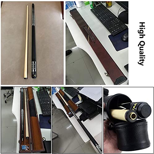 Taco de billar de 57 pulgadas con punta 13 mm y estuche miniatura 7