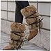 MAGICLULU 2PCS Viking Leg Wraps Warm Faux Fur Boot Covers for Men and Women Unisex Costume Accessories Stylish Furry Leg Warmers with Straps Versatile for Cosplay and Fashion