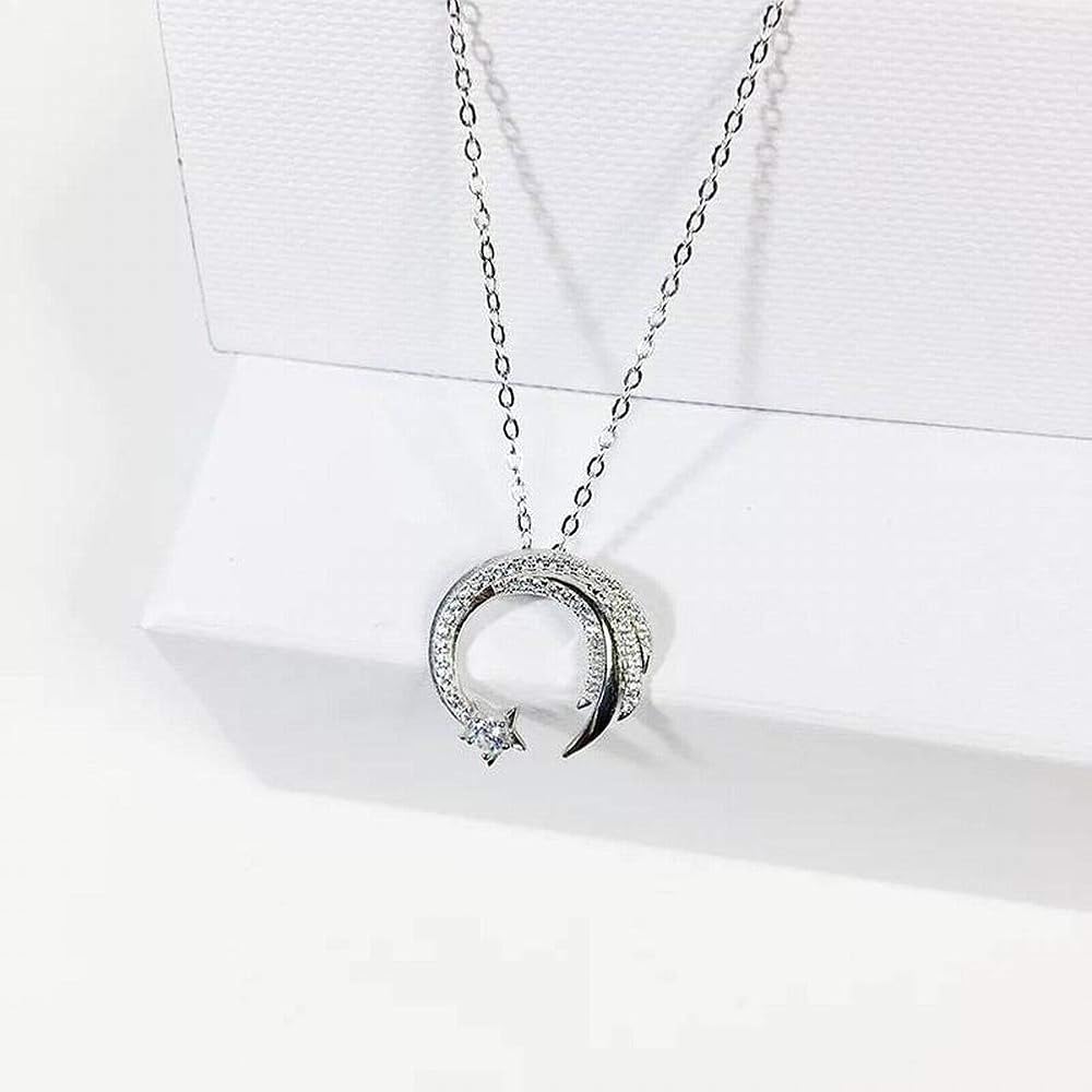 Ciondolo Platino In Argento 925 Con Stella | Collana Semplice E Minimal Ispirata A Meteor Garden