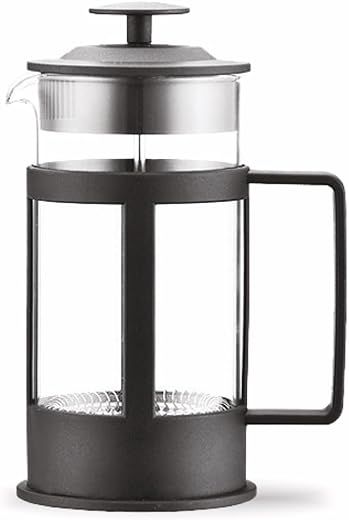 HS French Press Coffee Maker 600ml Black | HSEP01600 | Stainless Steel 3-Level Filteration System for Quick Brewing | Heat Resistant with Borosilicate Glass | Small Kitchen…