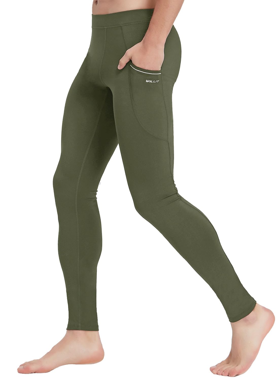 willit Men's Active Yoga Leggings Pants Running Dance Tights with Pockets Cycling Workout Pants Quick Dry-picture-46