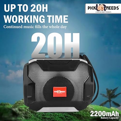 Image of Pick Ur Needs Wireless Rechargeable Mega Bass Portable Bluetooth Speaker | Water Proof | Splash Proof | Premium Speaker Compatible with All Mobile Phone (Black)