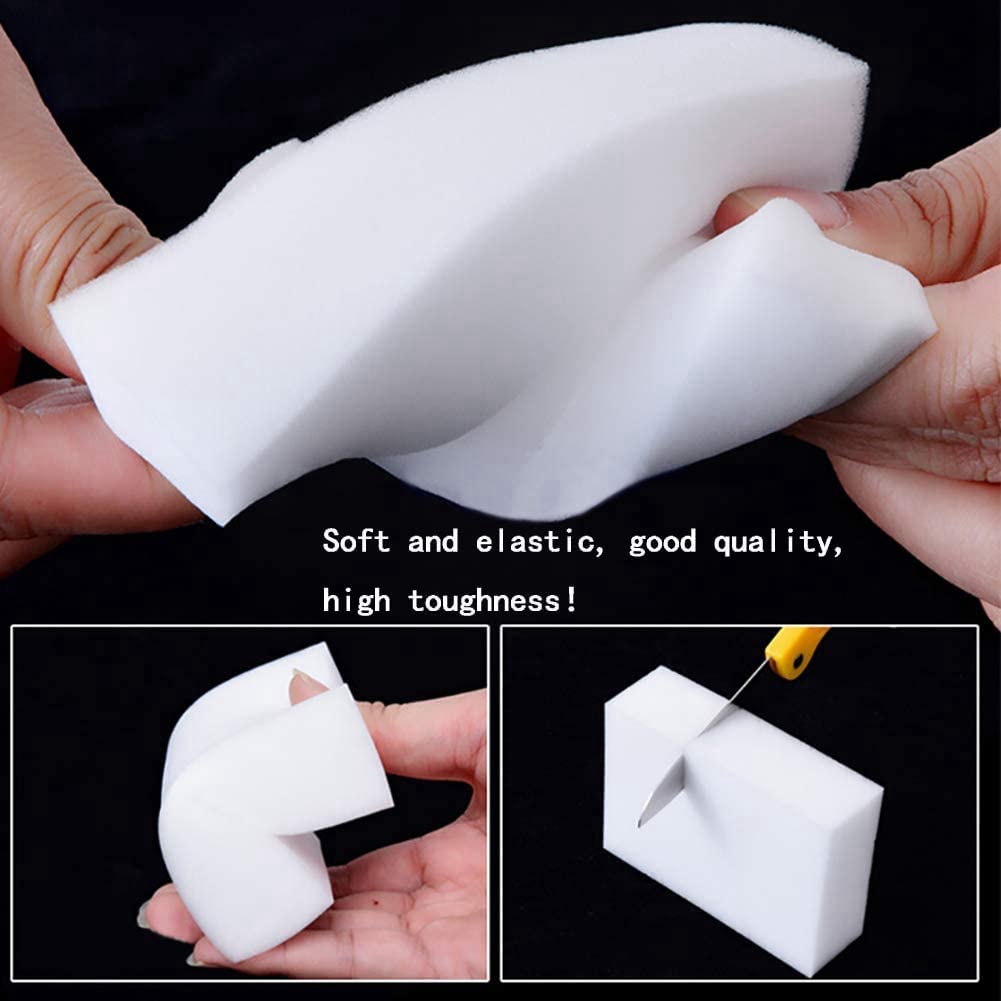 Esponjas de limpieza, paquete de 100 almohadillas de espuma multifuncionales de alta calidad para la limpieza de platos y el hogar, duraderas y absorbentes, fáciles de usar
