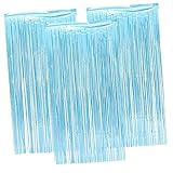 Veemoon 3個雨丝門帘 フリンジカーテン 背景装飾 バースデークリスマス新