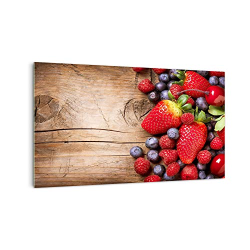 Küchenrückwand 'Leckere Beeren' in div. Größen, Glas-Rückwand, Wandpaneele, Spritzschutz & Fliesenspiegel