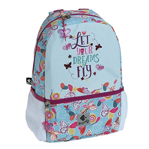 Mochila pequeña infantil Busquets Dreams con bolsillos laterales y correas regulables