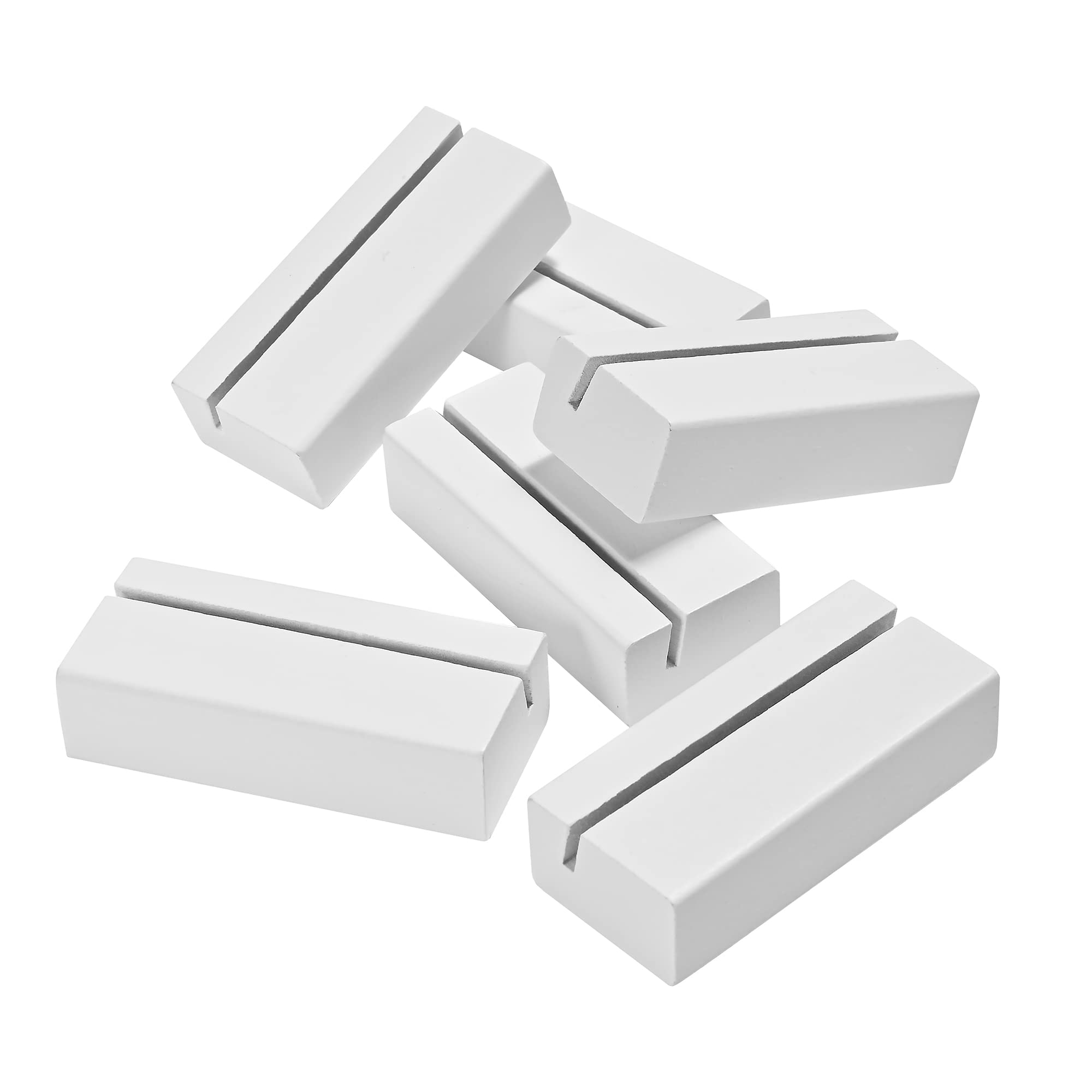 Porte-cartes de table WILLOWDALE blanc lot de 6 supports stables pour marque-place