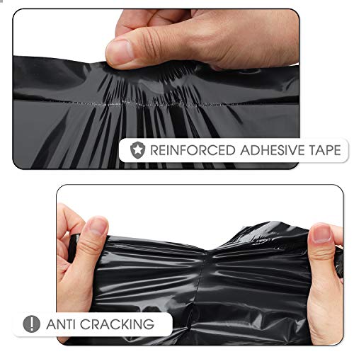 Image of Metronic 1000PC Poly Mailers 14.5x19, Sturdy Shipping Bags for Small Business, Waterproof Mailers Poly Bags, Strong Adhesive Shipping Envelopes for Clothing, Efficient Mailing Envelopes in Black