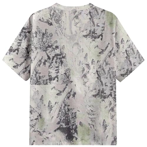 Image of Womens Camo Shirt Oversized Maple Leaf Short Sleeve T Shirts Tops
