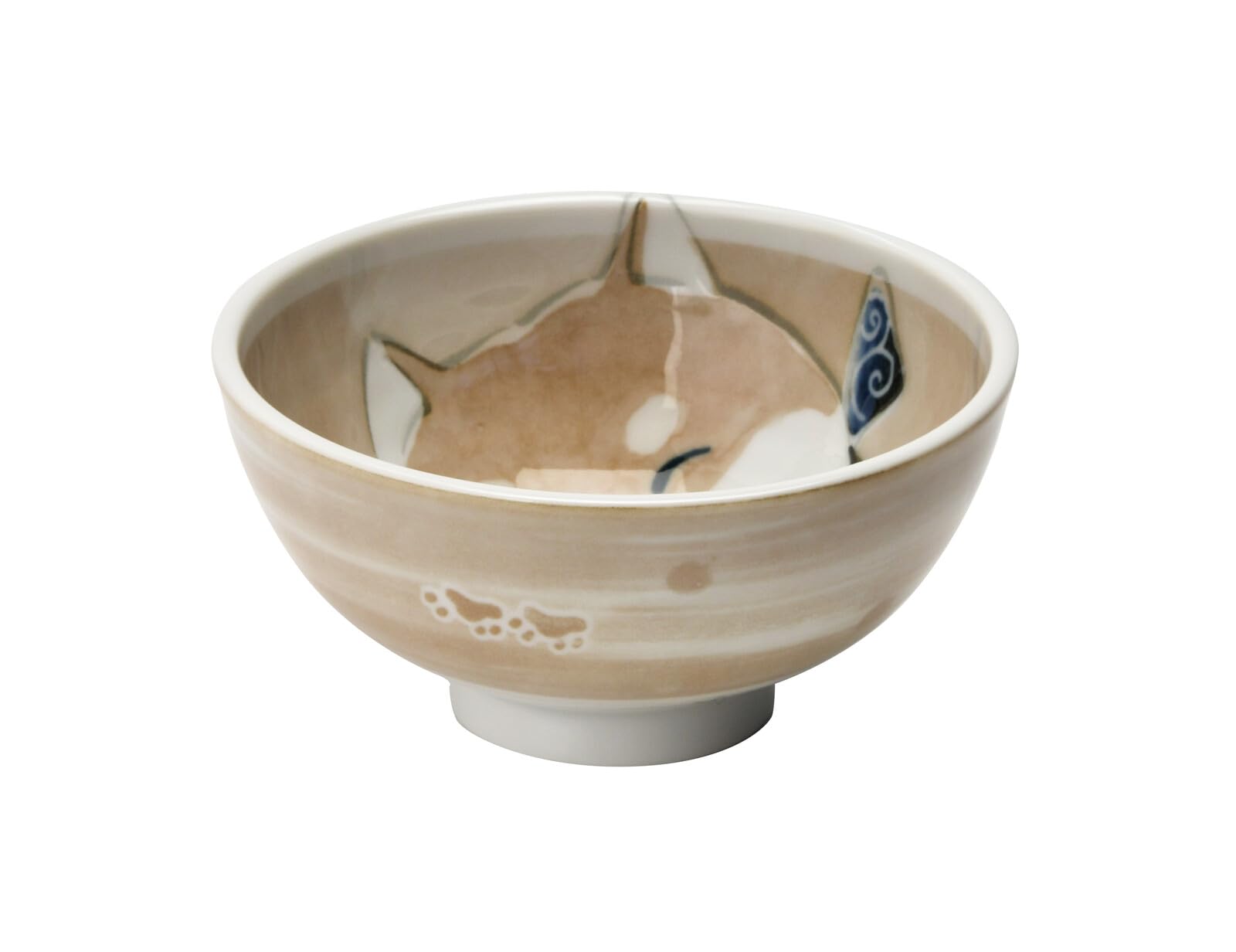 Amazon｜カネセ 笑いぬ(わらいぬ)軽量茶碗 オレンジ DG-007｜飯碗