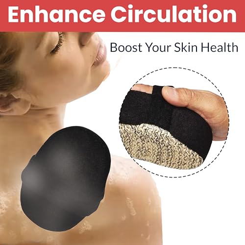Image of TEMPERIA (1 pcs) Loofah for Bathing for Women & Men - Shower Scrubber with Handle for Body Wash - Lofas, Lufa & Loofa for Bath Scrub - Soft, Lather Enchancing, Exfoliator Sponge (MN02)