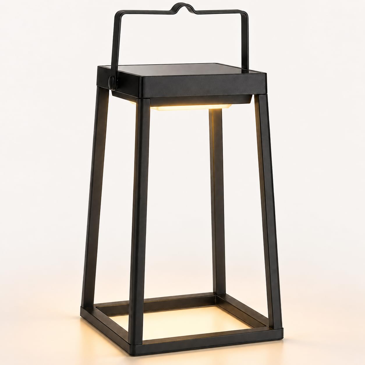 Auraglow Solar & USB Rechargeable Outdoor Lantern, Cordless Table Lamp, 750lm Light