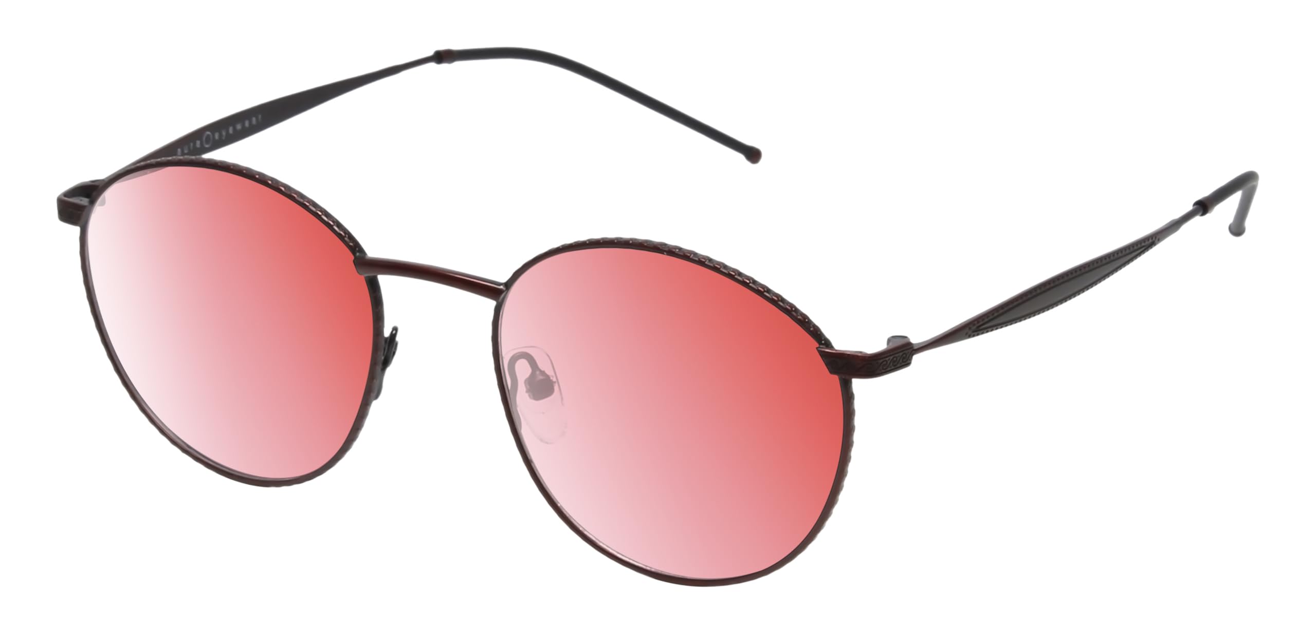 Calabria Madison Round Pink Tint FL-41 Reading Glasses Women Blue Light Sensitivity Migraine Glasses FL41 Readers