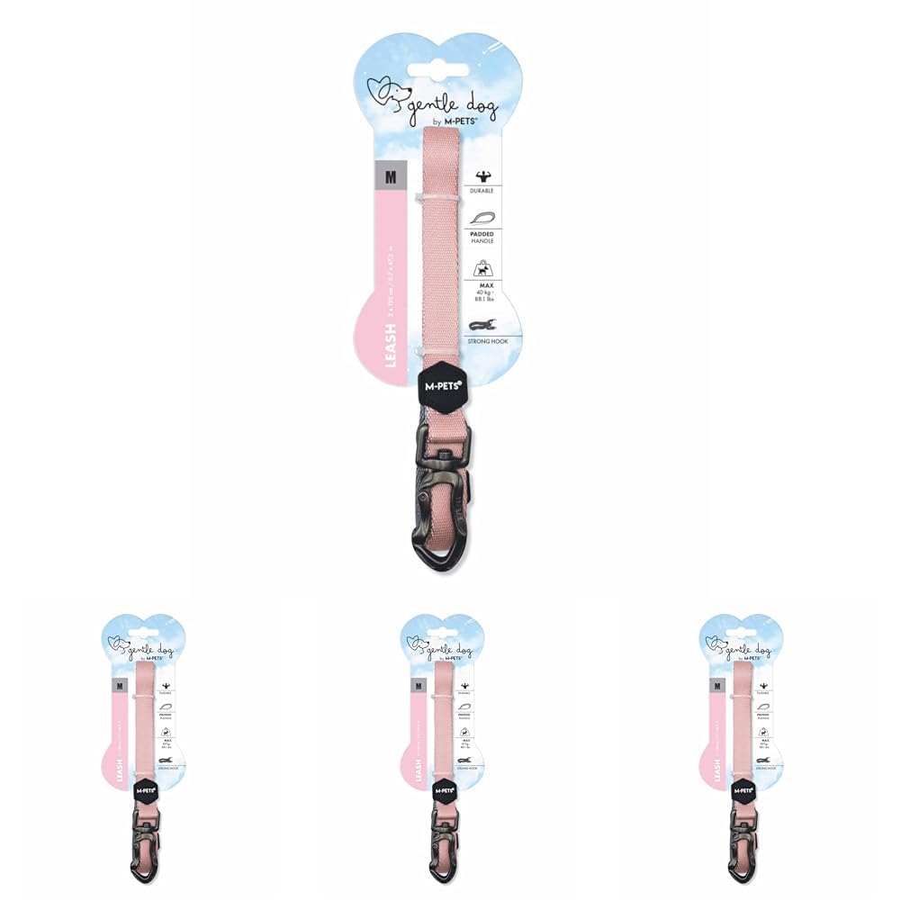 M-Pets Gentle Dog Gezdirme Kayışı M Pink (4 paketi)