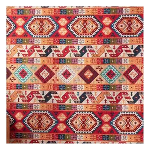 Tissu en coton motif ethnique 148x500 cm pour nappe et bricolage