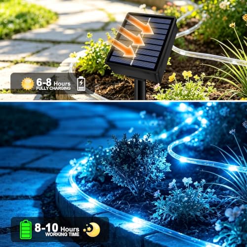 39-ft Slyuexu 100-LED Solar Rope Outdoor String Lights (Various) $6.99 + Free Shipping w/ Prime or on $35+ + 50% Off Code PV4IY7A7 Prime - image 3
