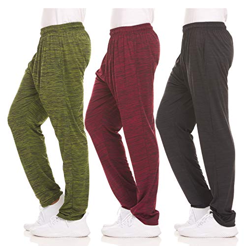 Dri-Fit Pant 3 Pack-Moisture Wicking, High Performance, Comfy Spandex-Poly Blend