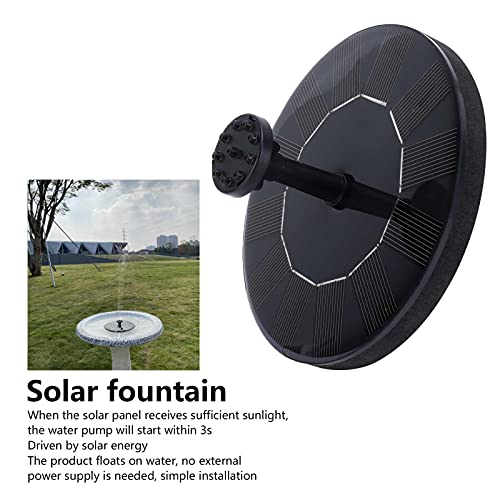 Fuente solar LED para baño de pájaros, fuente solar con bomba de fuente solar para jardín, baño de pájaros, estanque, piscina, peceras al aire libre 7