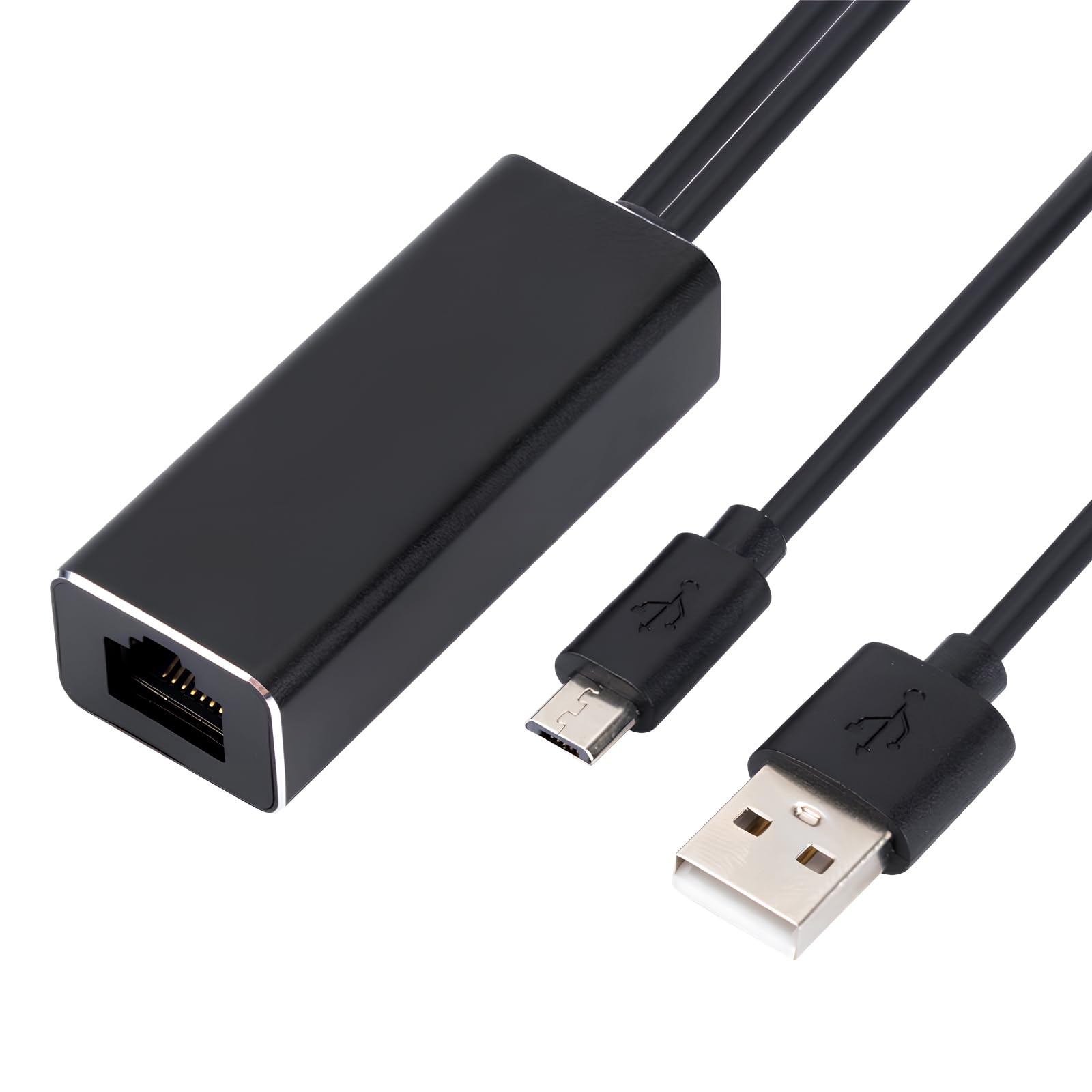 Adattatore Ethernet LAN ad alta velocità per Fire TV Stick Lite/4K/4K Max con adattatore USB OTG per una connessione Internet cablata stabile, adattatore di rete Ethernet fino a 100 Mbps (nero