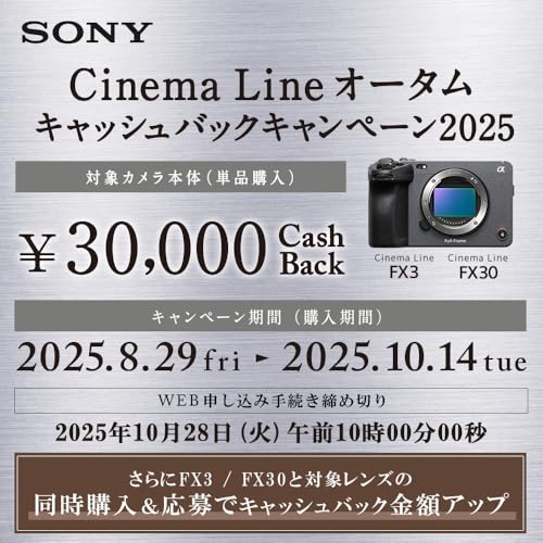 SONY(ソニー) FX30 ボディ ILME-FX30B の商品画像 1