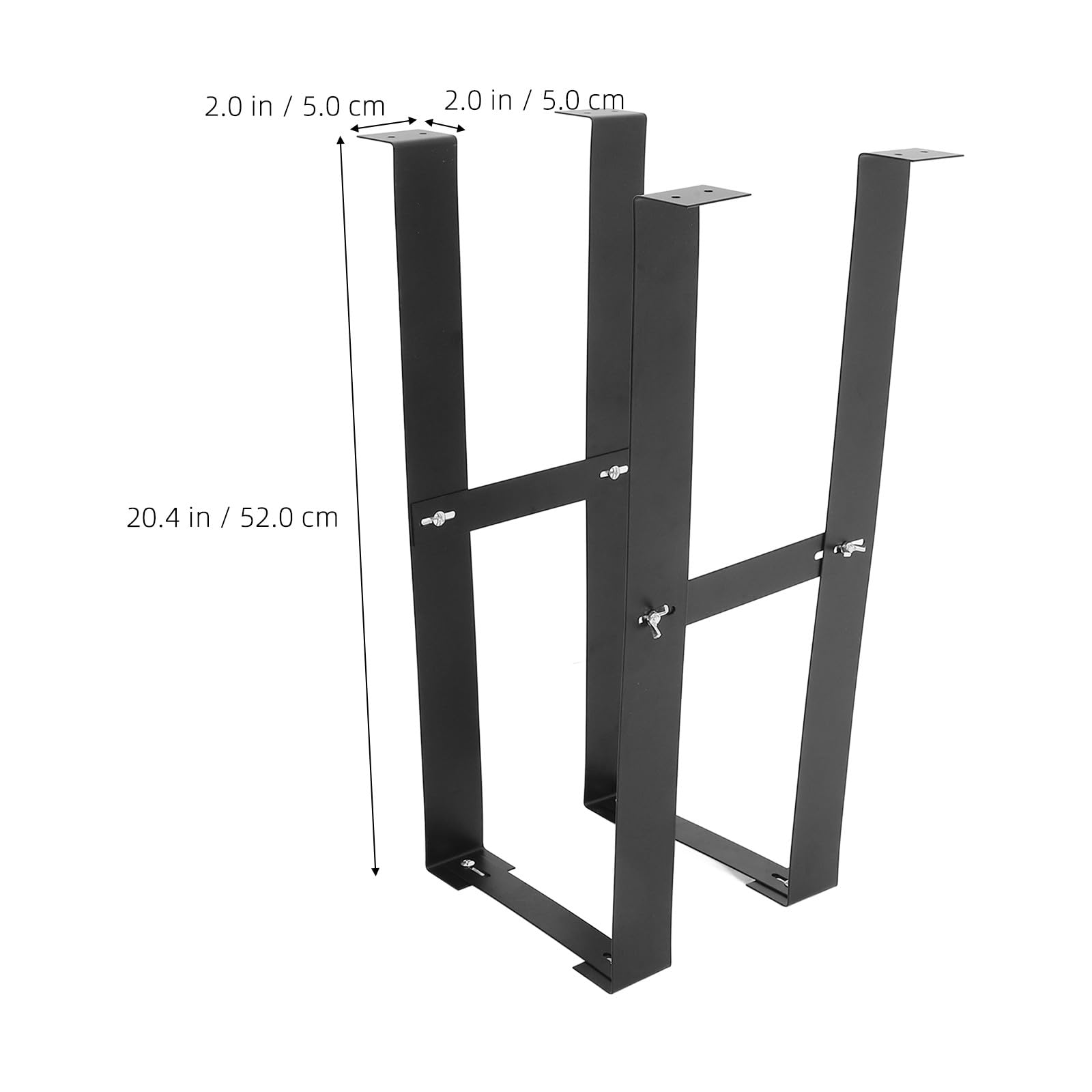 ULTECHNOVO Soporte Ajustable y Resistente de Acero al Carbono Negro para Montaje Debajo del Escritorio en Oficina o Espacio de Trabajo