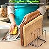 LAEMYFYRE Kitchen Organizer Rack - 4-Slot Heavy-Duty Holder for Cutting Boards,Cookware – Rust-Resistant, Space-Saving Design with Non-Slip Feet for Countertop and Cabinet Storage (1 Pack) #4