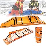 hocvseo Faltbare Rettungsbahre, Medizinische Notfall-Klappbahre, Mit Strapazierfähigen Griffen, Gurten, Eva-Roll-Up-Rettungsbahre Für Den Patiententransport