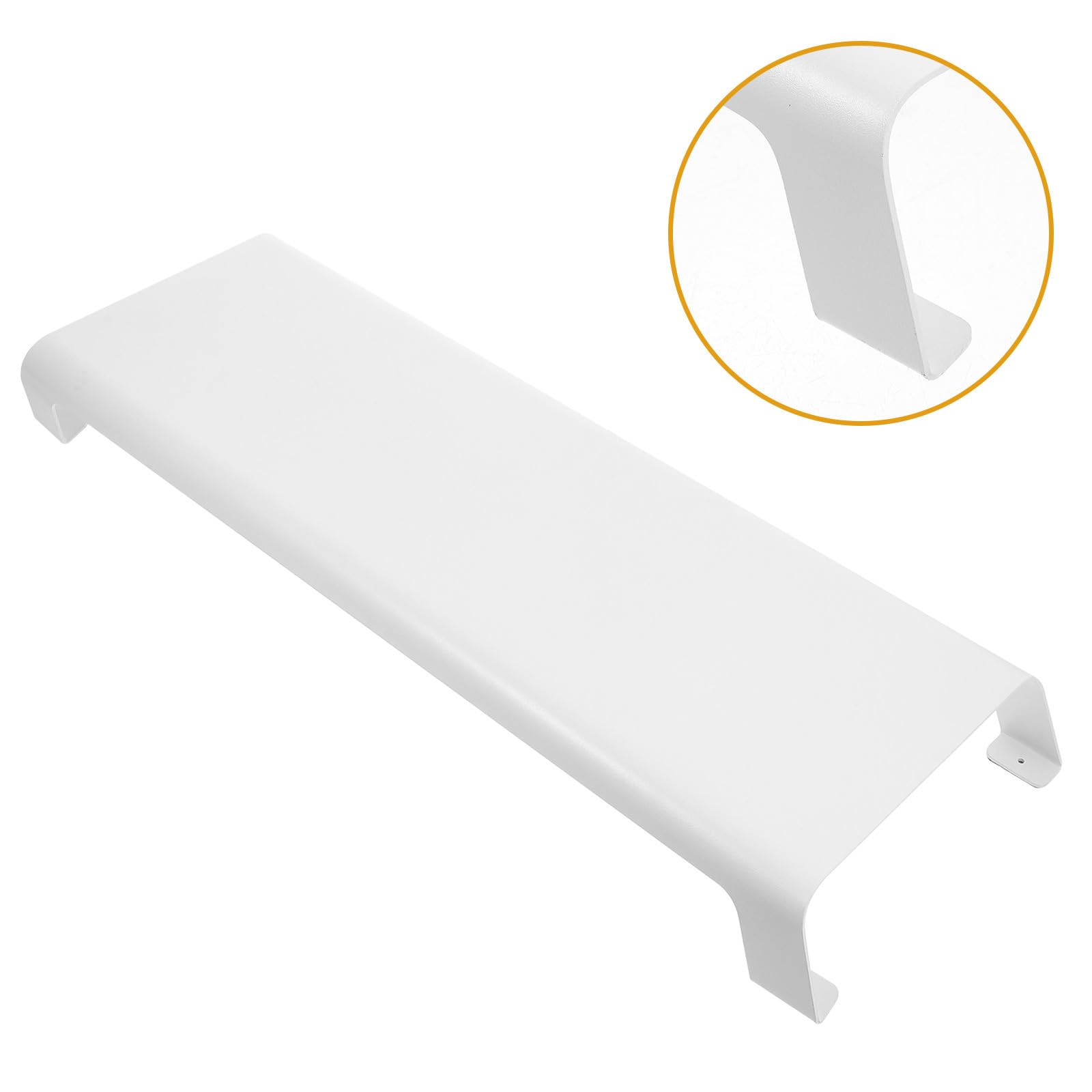 PRETYZOOM Supporto per Monitor Riser, Computer Screen Riser in Lega di Alluminio Bianco Piedini in Silicone, Lo Schermo, per Scrivania, Studenti e Makeup Enthusiasts