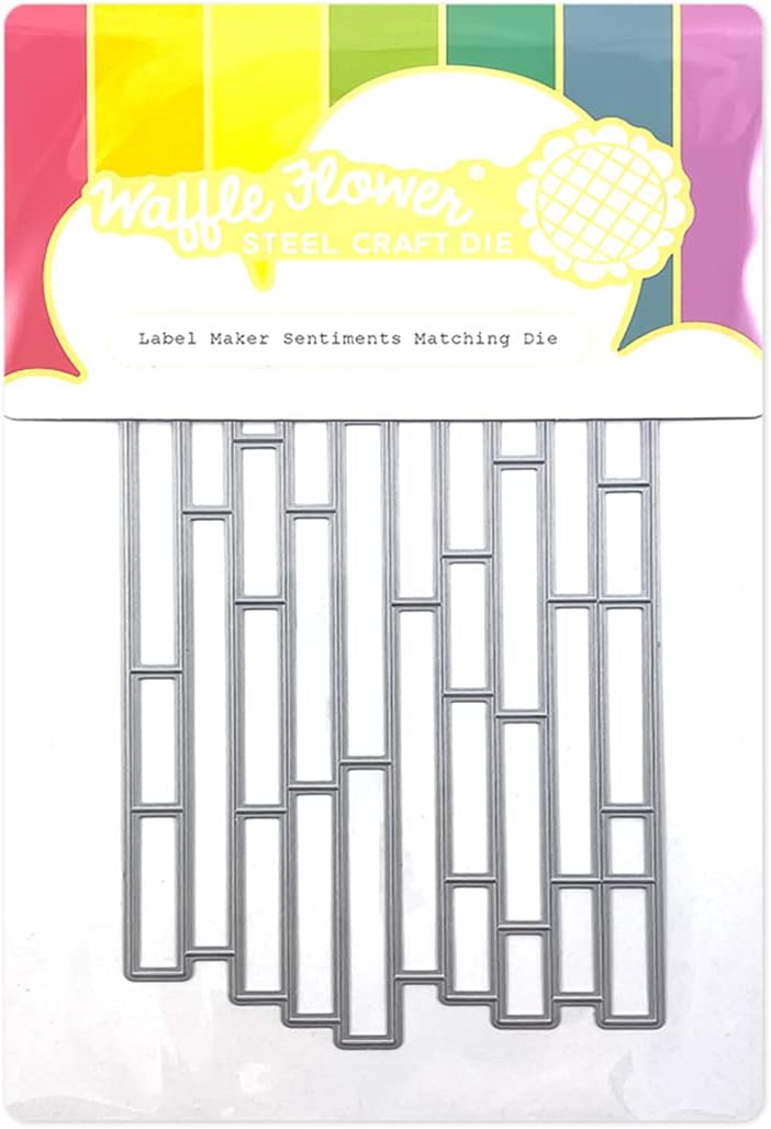 Waffle Flower Label Maker Sentiments Matching Die