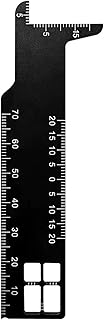 Professional Dental Precision Measuring Ruler, Black Stainless Steel Endodontic Scale Tool Instrument, Small Handheld Metric Scaling Measurements for Accurate Dental Assessment Care