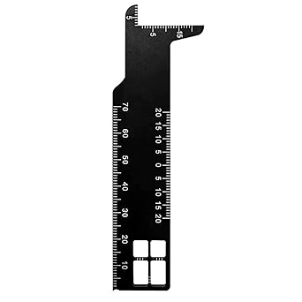 Professional Dental Precision Measuring Ruler, Black Stainless Steel Endodontic Scale Tool Instrument, Small Handheld Metric Scaling Measurements for Accurate Dental Assessment Care
