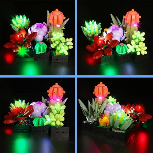 Image of VONADO LED Light Set for Lego Succulents 10309, Lighting Kit Compatible with Lego Botanical Plants and Flowers Building Set 10309 for Adults Kids, Decor DIY Light Kit for Home Office (No Lego Models)