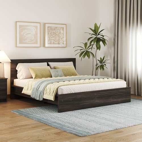Image of Wakefit Bed | 3 Yr Warranty | King Size Bed, Non-Storage, Sturdy Construction, Density: 680-750 kg /m, Termite & Borer Resistant, Fits Mattresses Up to 8 inches (Centaur 78 x 72 - Wyoming Maple)