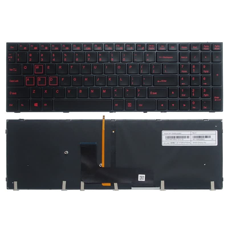 Części do laptopów Podświetlana klawiatura laptopa US dla Clevo N150SD N151SD N155SD N170SD czarny do gier klawiatura laptopa US angielski podświetlany