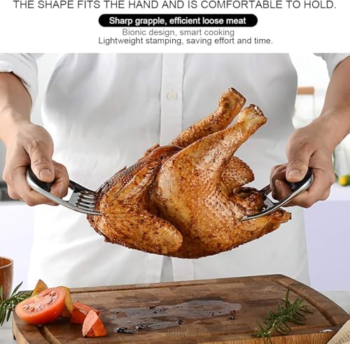 Stainless Steel Meat Claws, Bear Claws Meat Shredder Pulled Pork Shredder Claws for Shredding Handling & Carving Food from Grill Smoker Or Crock Pot, Essential for BBQ Pros - Image 5