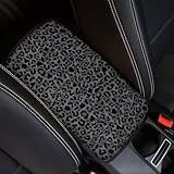 Dreaweet Black Leopard Print Car Center Console Cover Cheetah Print Car Accessories for Women Arm Rest Cover for SUV Sedan Non-Slip Comfortable Car Armrest Cover Pad,Easy to Install
