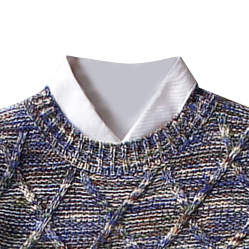 Men's Colorful Knitted Pullover Male Crewneck Slim Fit Sweaters Men Long Sleeve Vintage Casual Sweater2