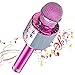 【2020 neues Design】 Kabelloses Bluetooth-Karaoke-Mikrofon, tragbarer Mikrofon-Lautsprecher, Player, Recorder, wiederaufladbarer Karaoke-Lautsprecher-Maschine (Pink)