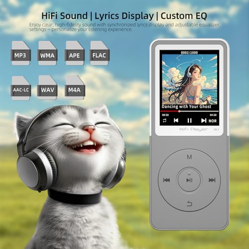 MP3 Player with Bluetooth 5.3, 1.8" Screen, Color-Block Music Player - image 3