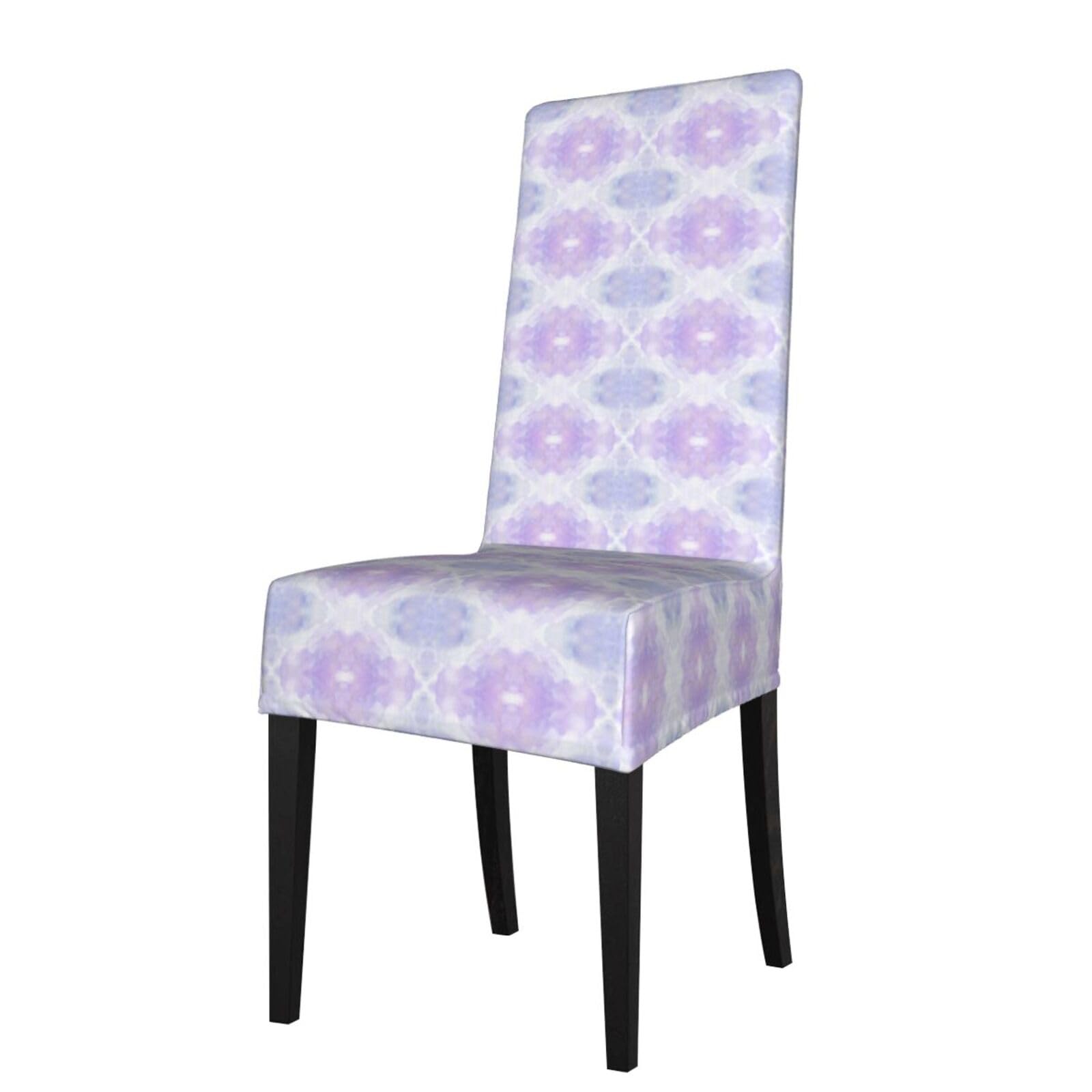 Lkymoh As Picture Liquid Pastel Purple Marble, Chair Covers Stretch Chair Slipcovers For Dining Room, For Party Pet Protection Universal Fit Soft Polyester
