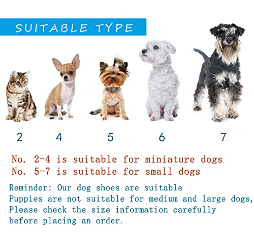 YAODHAOD Dog Shoes for Small Dogs Anti-Slip Dogs Boots & Paw Protector with Reflective Straps Winter Snow Puppy Booties… - Image 4