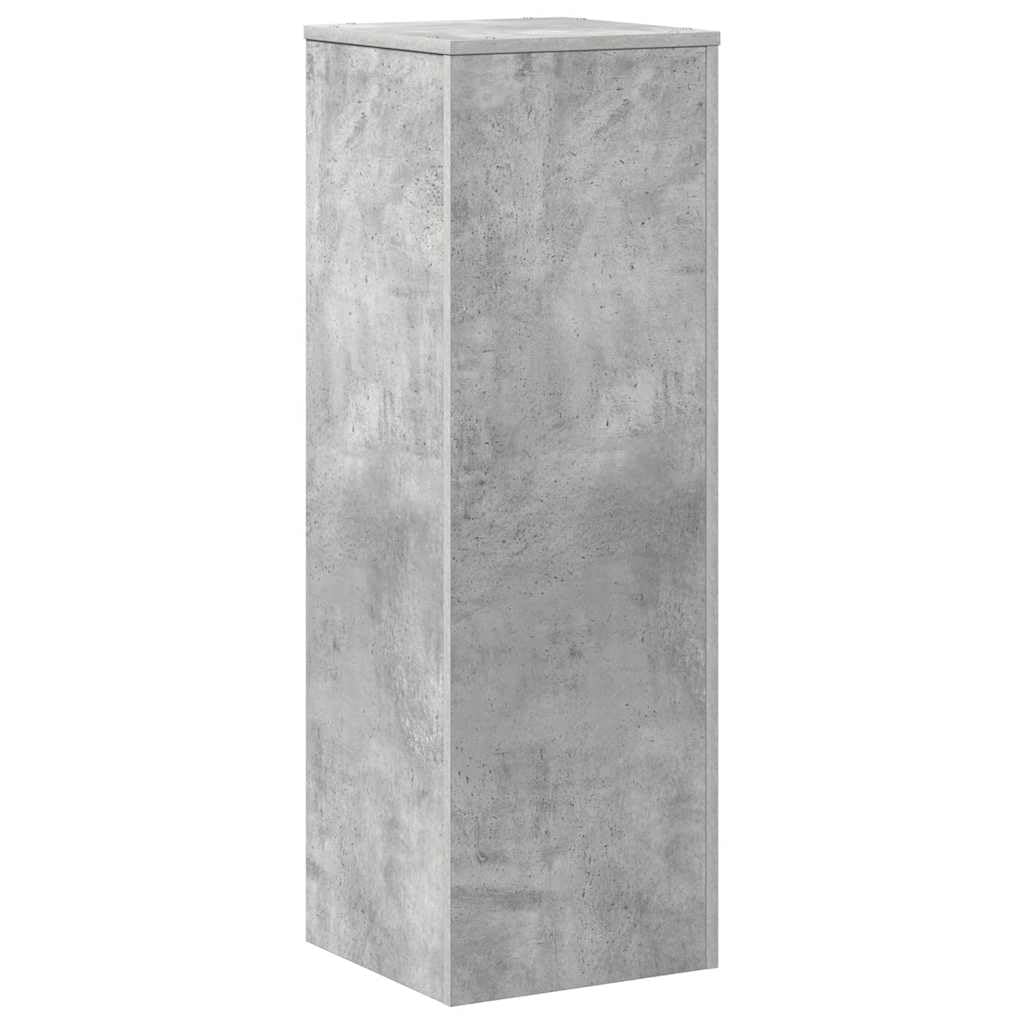 Hothingwell Stojak na rośliny Szary Beton 33x33x100 cm Drewno Ingenierie