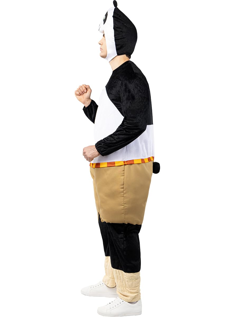 Funidelia | Disfraz de Kung Fu Panda para hombre y mujer Dibujos Animados, Películas & Series - Disfraz para adultos y divertidos accesorios para Fiestas, Carnaval y Halloween - Talla XXL - Blanco