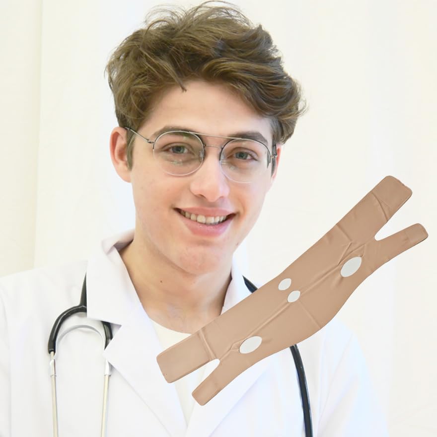 V Line Lifting Mask Chin Strap for Sleeping, Face Lifting Strap, Chin Strap, V Line Mask, Jawline Shaper, Jaw Strap, Double Chin Reducer, Face Lift Tape & Snoring Solution (Pink) - Image 7