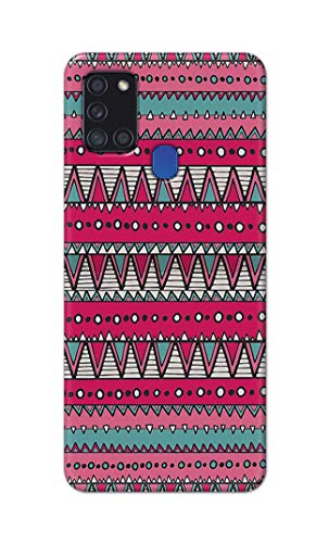 Image of Printed Hard Back Cover Case for Samsung Galaxy A21s Back Cover (Geometric Vintage Pattern) -1803