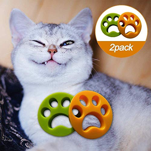 Preisvergleich Produktbild 2 Haarentferner für Waschmaschine, Fusselpfote Haarentferner, Tierhaare Haarfänger Haarentfernung für Hundehaar, Katzenfell alle Haustiere (Grün + Gelb)