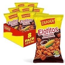 Diana Elotitos Crunchy Corn Kernel Snacks, Original BBQ Flavor, 4.05 Oz Pack of 8