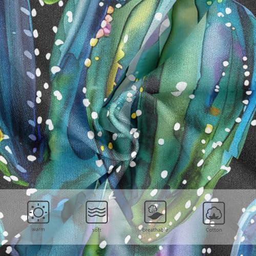 Cotton Toddler Underwear Floral Watercolor Green Cacti Floral Black Panties for Girl Stylish Kids Briefs Undies 2t3